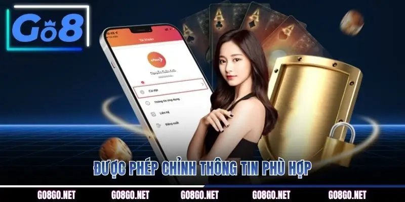 Được phép chỉnh thông tin phù hợp